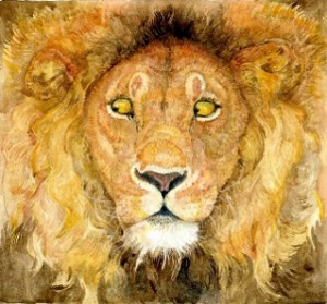 Jerry Pinkney's Caldecott-winning book, The Lion and the Mouse.