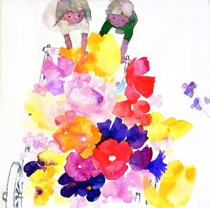 "Flower Hand-cart," Chihiro Iwasaki, 1967.