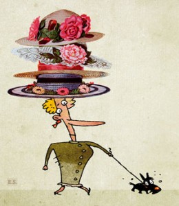 “Too Many Hats,” Elwood H. Smith, 2010. Featured in the Norman Rockwell Museum "Elwood's World: The Art and Animations of Elwood H. Smith." ©2010 Elwood H. Smith. All rights reserved. 