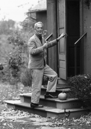 Norman Rockwell enters his Stockbridge studio. Photo by Louie Lamone. Norman Rockwell Museum Digital Collections. ©NRELC: Niles, IL.