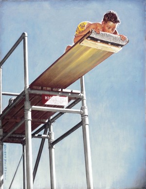 “Boy on Highdive," 1947, Norman Rockwell (1894-1978). Norman Rockwell Museum Digital Colletions. ©1947 SEPS: Curtis Publishing, Indianapolis, IN.