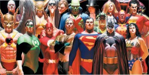 Alex Ross, "Justice Vol. 1" paperback cover, 2006, courtesy of the artist, ™ & © DC Comics. Used with permission.