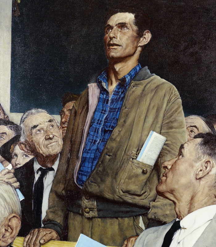 Norman Rockwell (1894-1978), "Freedom of Speech," 1943.