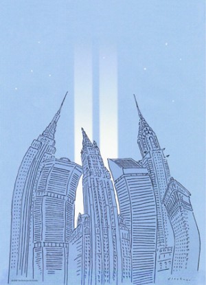 mage to the World Trade Center," 2006. For the Municipal Art Society. ©R.O. Blechman. All rights reserved.