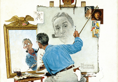 norman rockwell self portrait painting