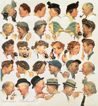 Image result for norman rockwell tell calls