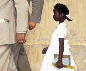 Norman Rockwell (1894-1978), "The Problem We All Live With" (crop), 1963. Oil on canvas. Illustration for "Look," January 14, 1964. Norman Rockwell Museum Collections. ©Norman Rockwell Family Agency. All rights reserved.