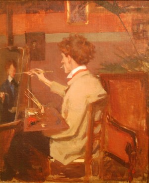 Frederick MacMonnies in his Studio by Ellen Emmet Rand, c 1898