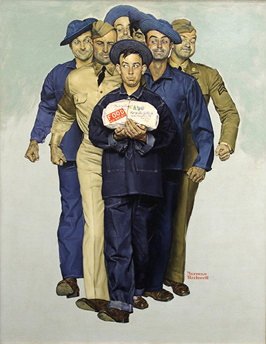 Norman Rockwell (1894-1978), "Willie Gillis' Care Package from Home," 1941