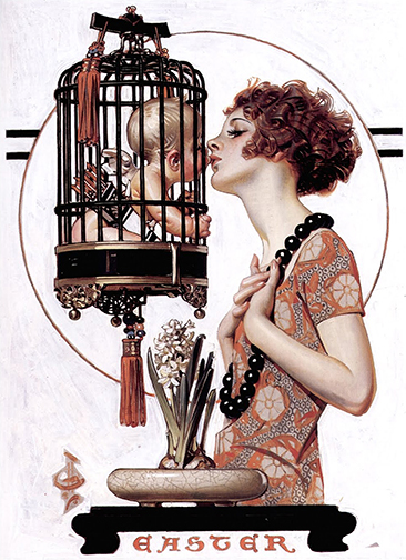 J.C. Leyendecker (1874-1951), "Kissing Cupid," 1923