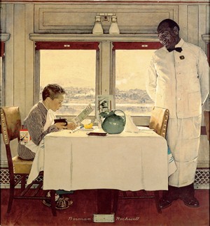 Norman Rockwell (1894-1978), "Boy in Dining Car," 1946