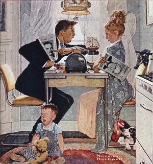 Norman Rockwell (1894-1978), “Breakfast Table Political Argument,” 1948. Norman Rockwell Museum Digital Collections. ©SEPS: Curtis Licensing, Indianapolis, IN