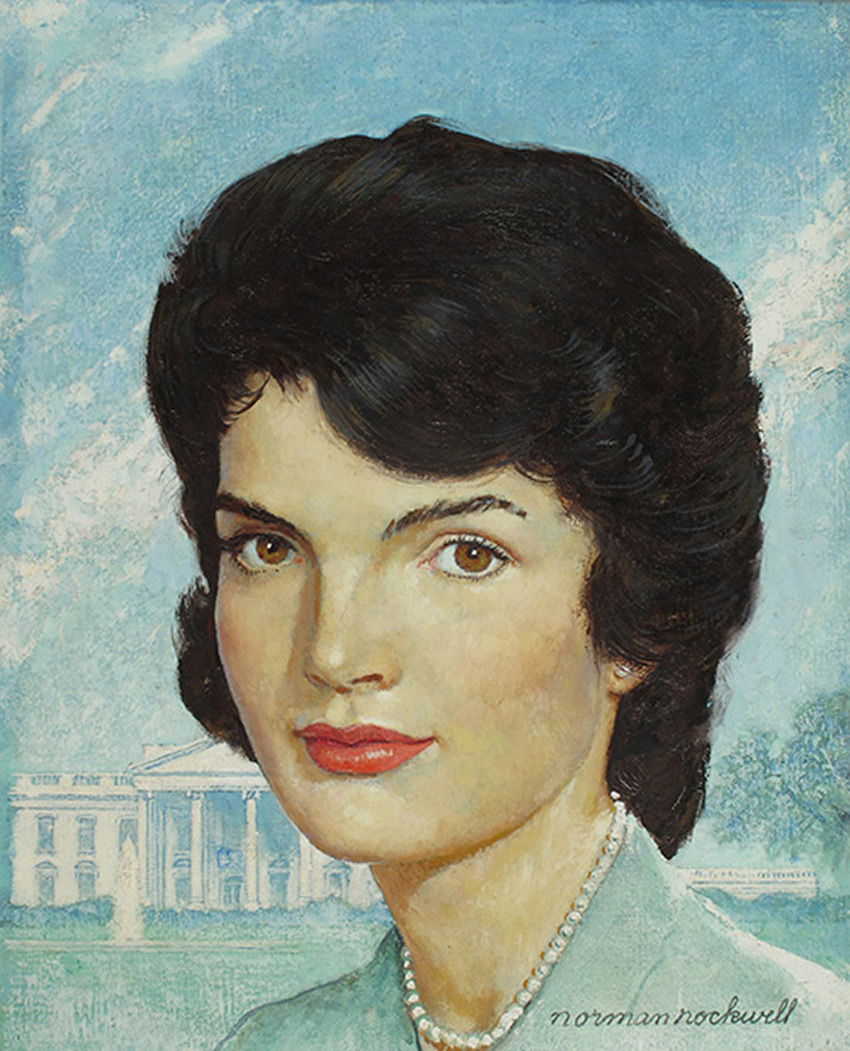 Portrait of Jackie Kennedy -Rockwell - Norman Rockwell Museum - The ...