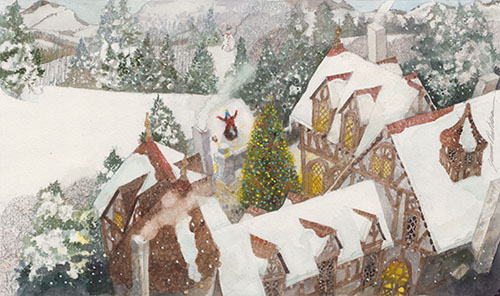 Pinkney_Glory_Be_400 Jerry Pinkney, illustration for "The Christmas Boot" by Lisa Wheeler. Collection of R. Michelson Galleries. ©Jerry Pinkney Studios. All rights reserved.