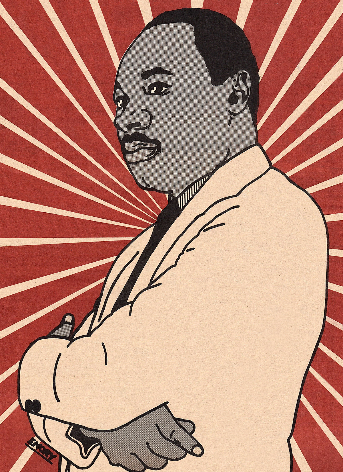 Emory Douglas. (b. 1943) - Martin Luther King, Jr., 1993